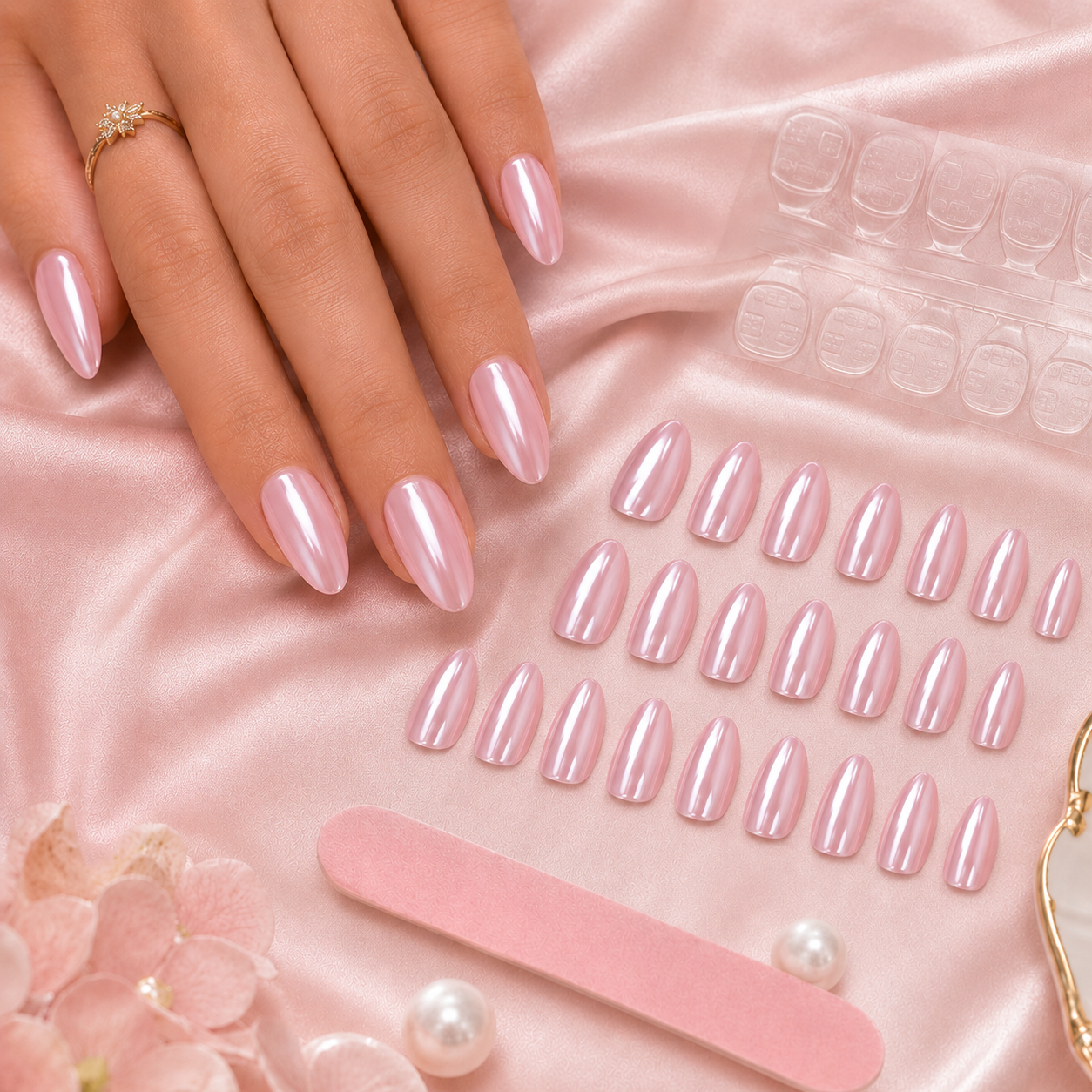 Fleur Pink Aurora Press-On Nail Kit